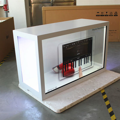 ประเทศจีน จอแสดงผลดิจิตอลแนวนอนโปร่งใส, ตู้โชว์โปร่งใส LCD สีขาว ผู้ผลิต